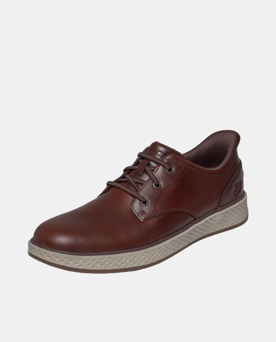 Zapato casual piel con slip ins - Skechers - Cuero Cuero-4