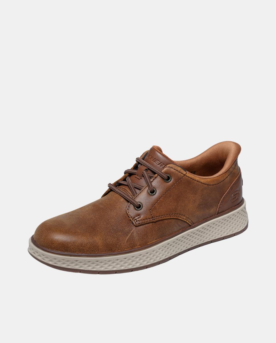 Zapato casual piel con slip ins - Skechers - Marrón oscuro Marrón oscuro-2