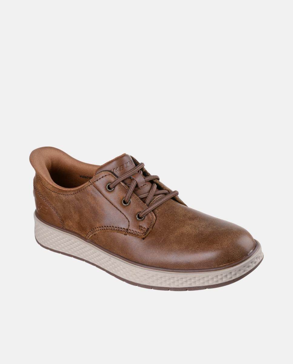 Zapato casual piel con slip ins - Skechers - Marrón oscuro Marrón oscuro-3