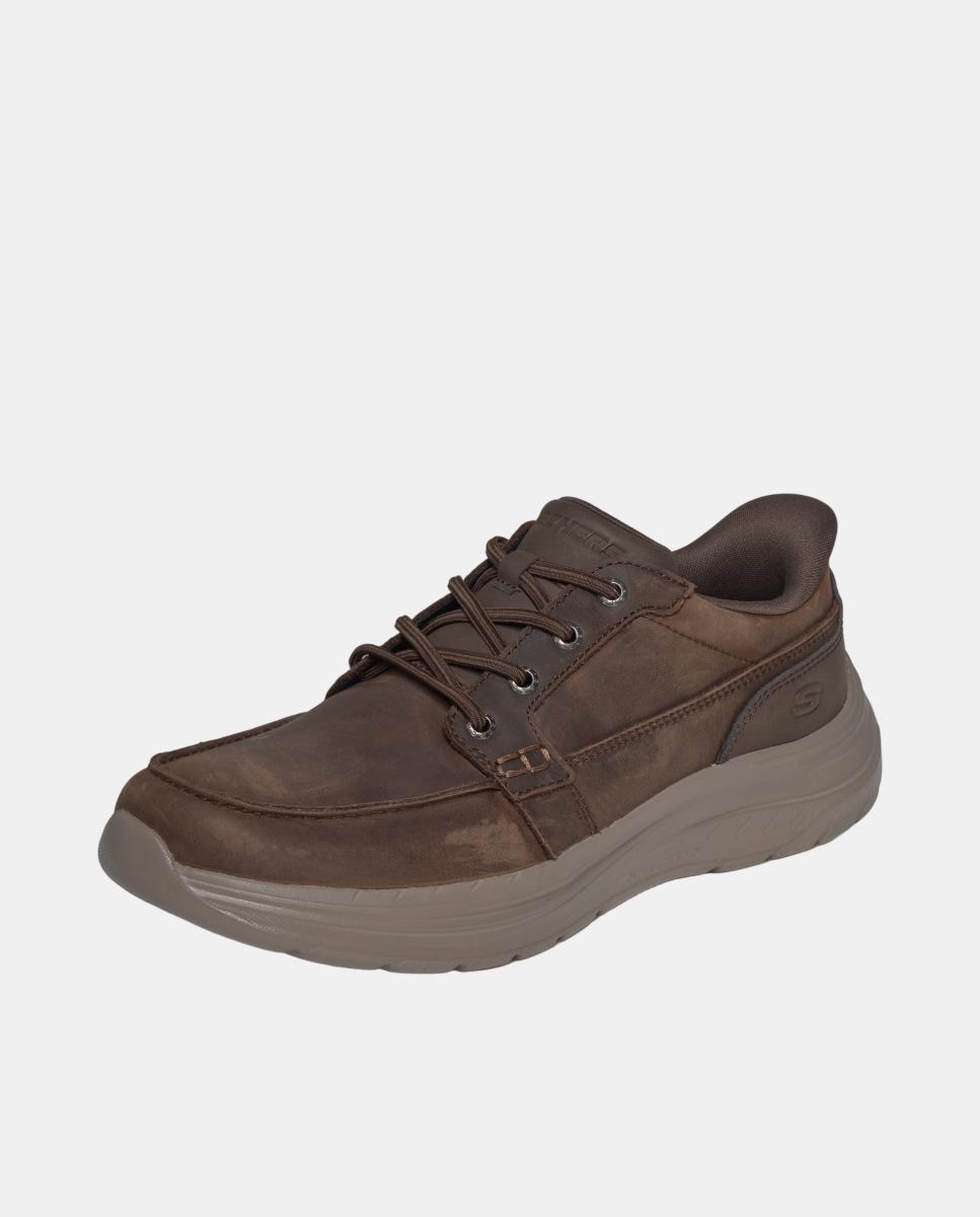 Zapato casual piel con slip ins - Skechers - Marrón oscuro Marrón oscuro-2