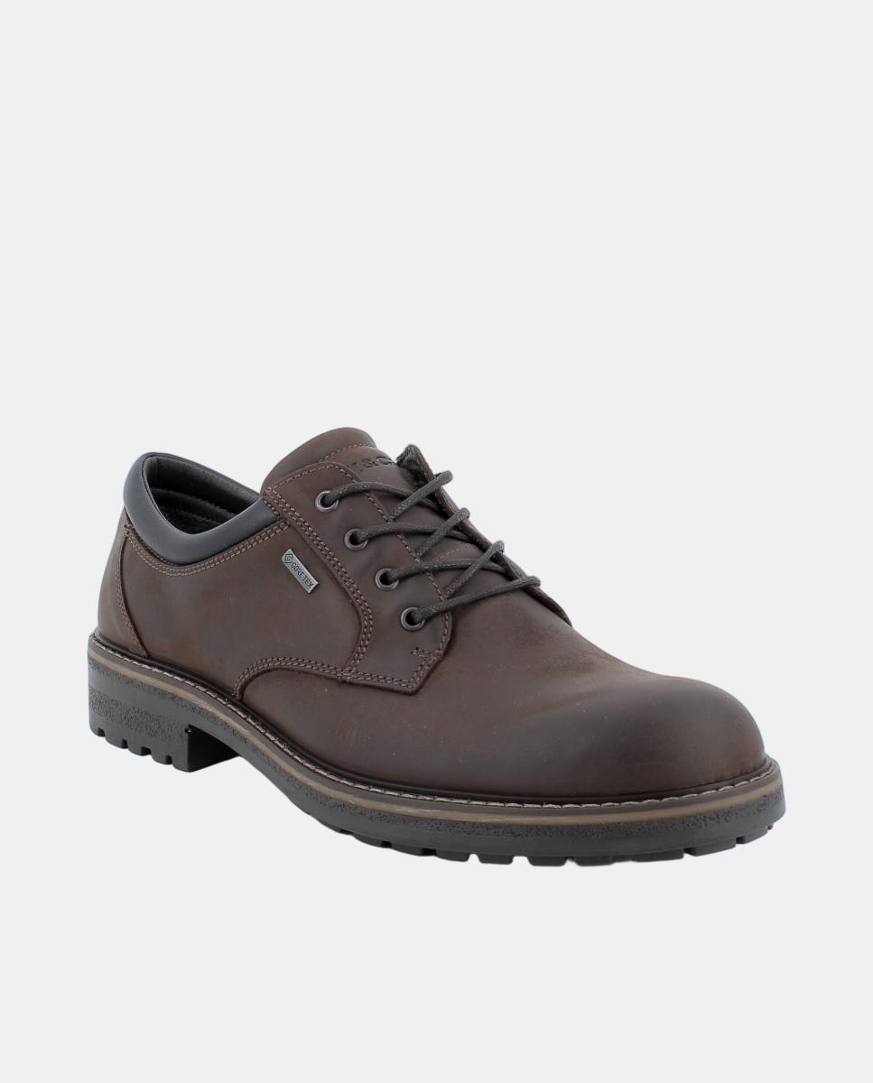 Zapato de caballero en piel con forro goretex y cierre con cordones - Igi&Co - Marrón oscuro Marrón oscuro-2