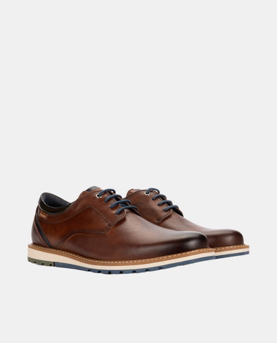 Imagen 2 de Zapatos de cordones de hombre de piel con plantilla extraíble - Pikolinos - Marrón Marrón