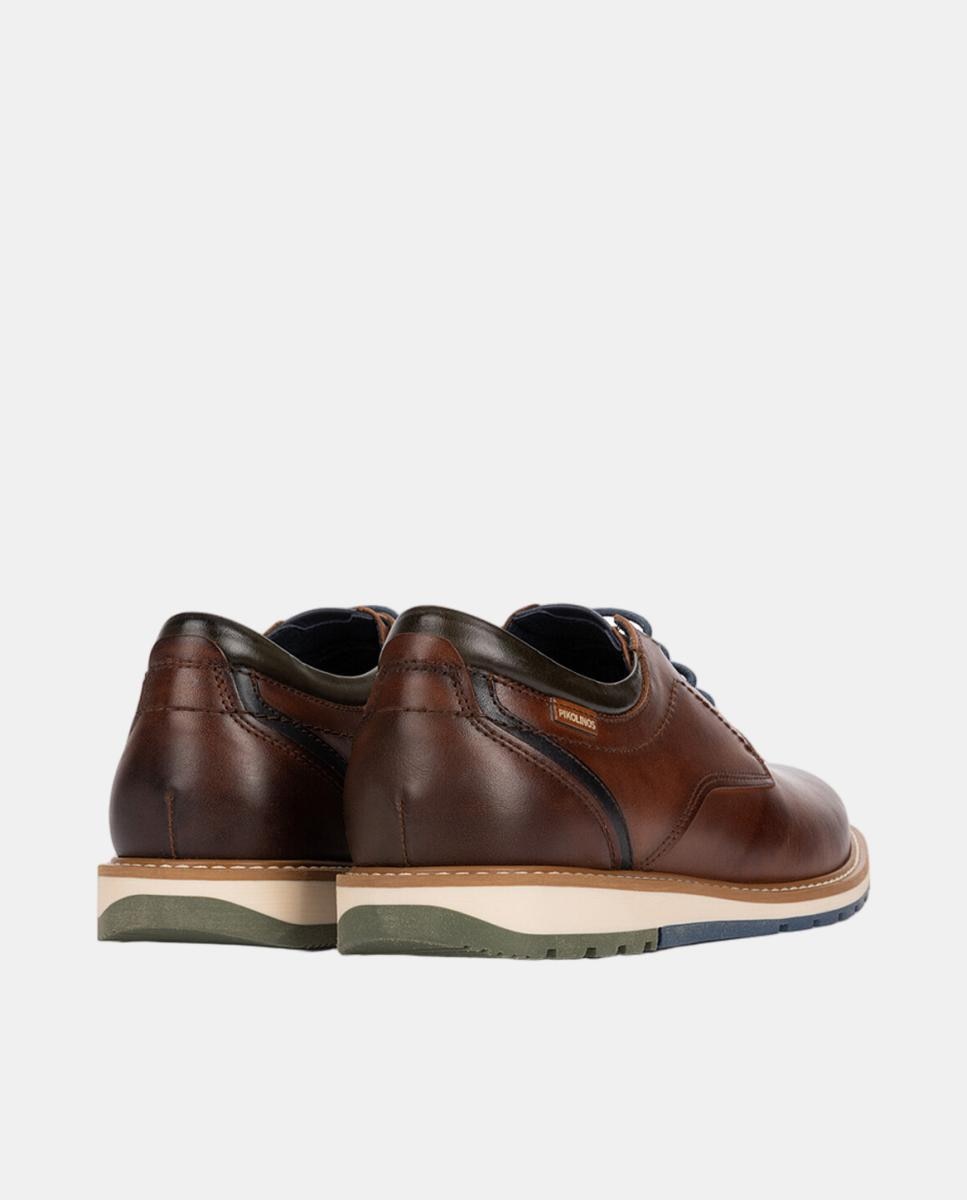 Imagen 3 de Zapatos de cordones de hombre de piel con plantilla extraíble - Pikolinos - Marrón Marrón