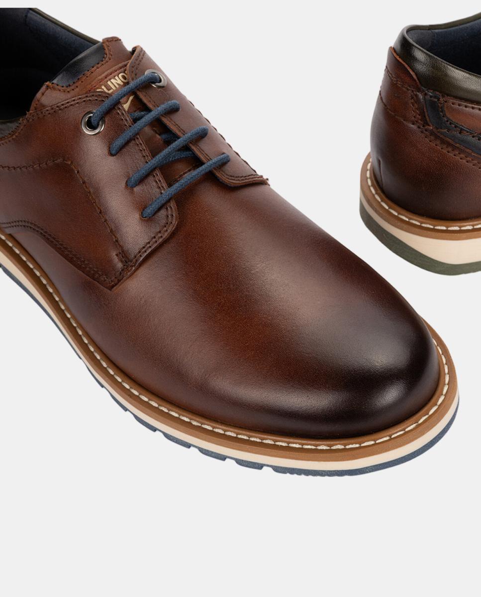 Imagen 4 de Zapatos de cordones de hombre de piel con plantilla extraíble - Pikolinos - Marrón Marrón