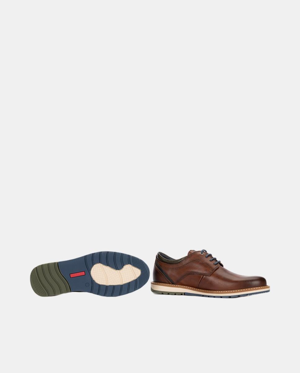 Imagen 5 de Zapatos de cordones de hombre de piel con plantilla extraíble - Pikolinos - Marrón Marrón