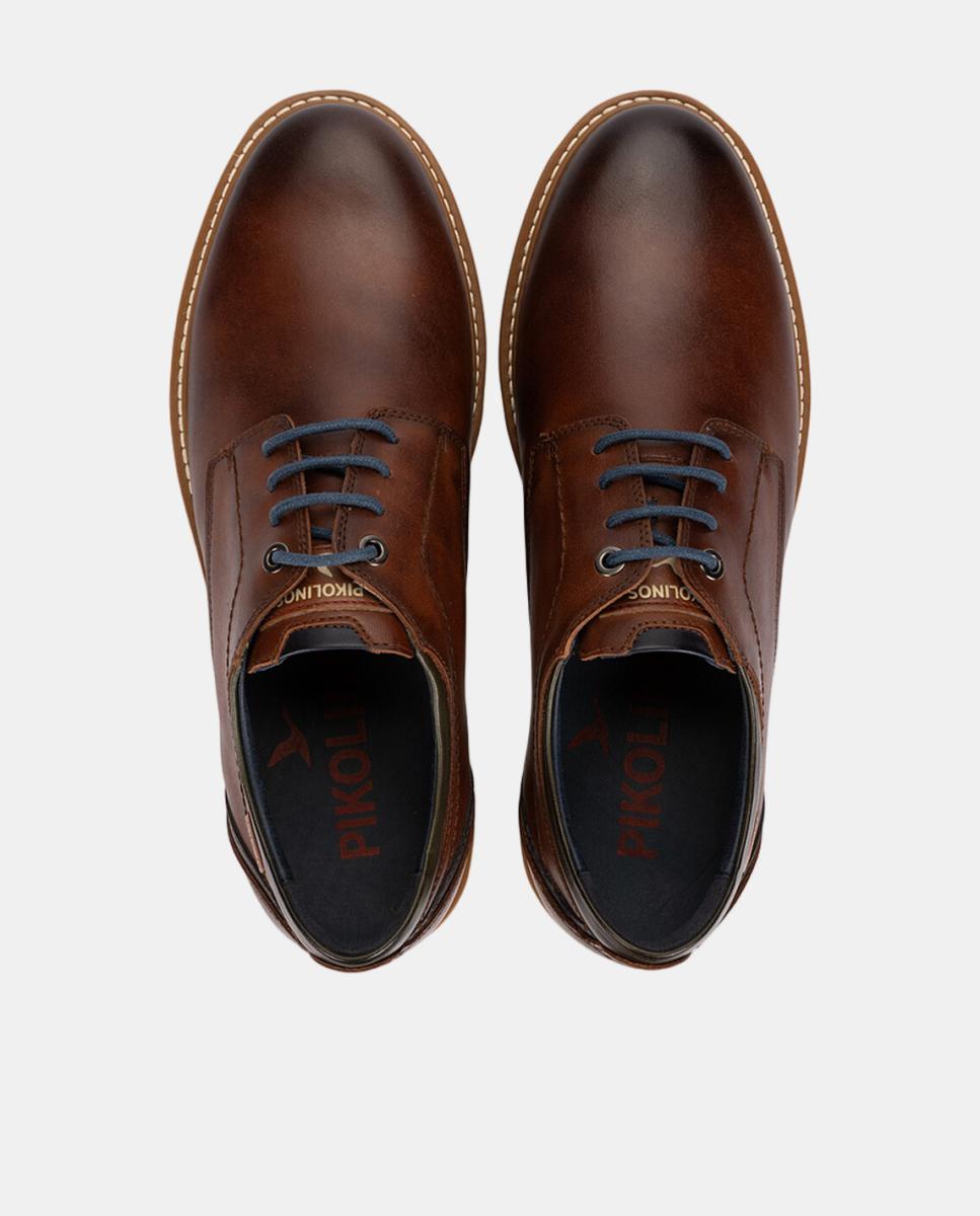Imagen 6 de Zapatos de cordones de hombre de piel con plantilla extraíble - Pikolinos - Marrón Marrón