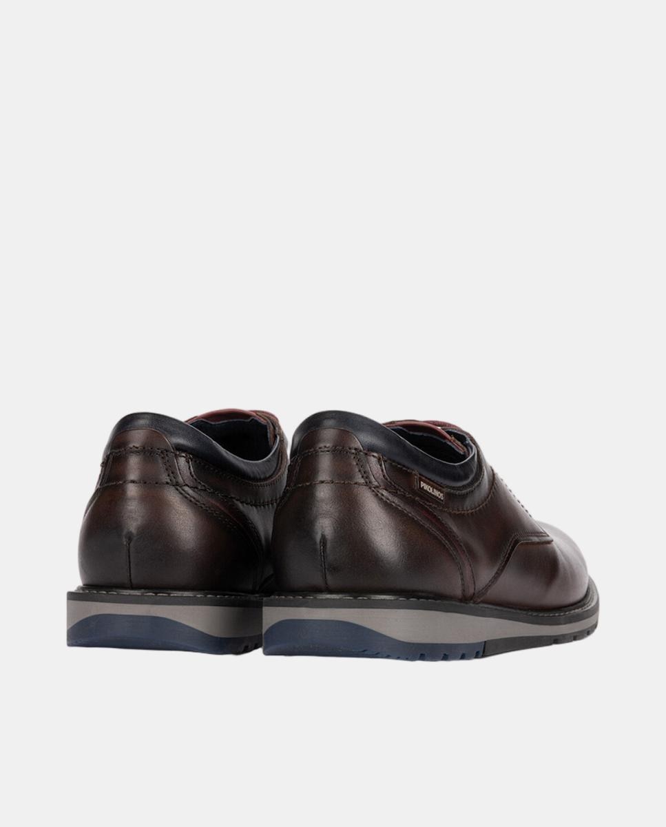 Imagen 3 de Zapatos de cordones de hombre de piel con plantilla extraíble - Pikolinos - Marrón oscuro Marrón oscuro