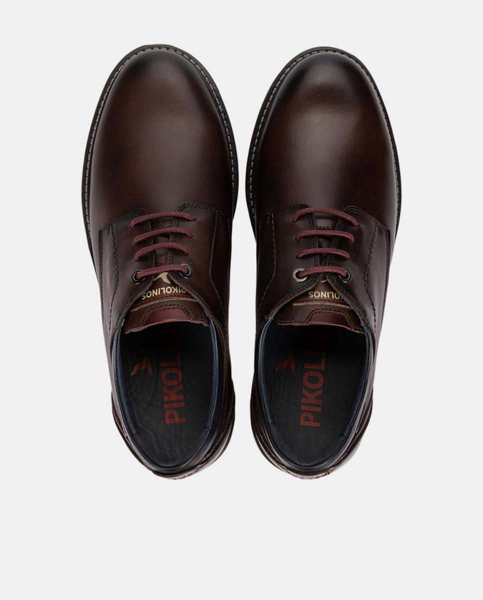 Imagen 6 de Zapatos de cordones de hombre de piel con plantilla extraíble - Pikolinos - Marrón oscuro Marrón oscuro