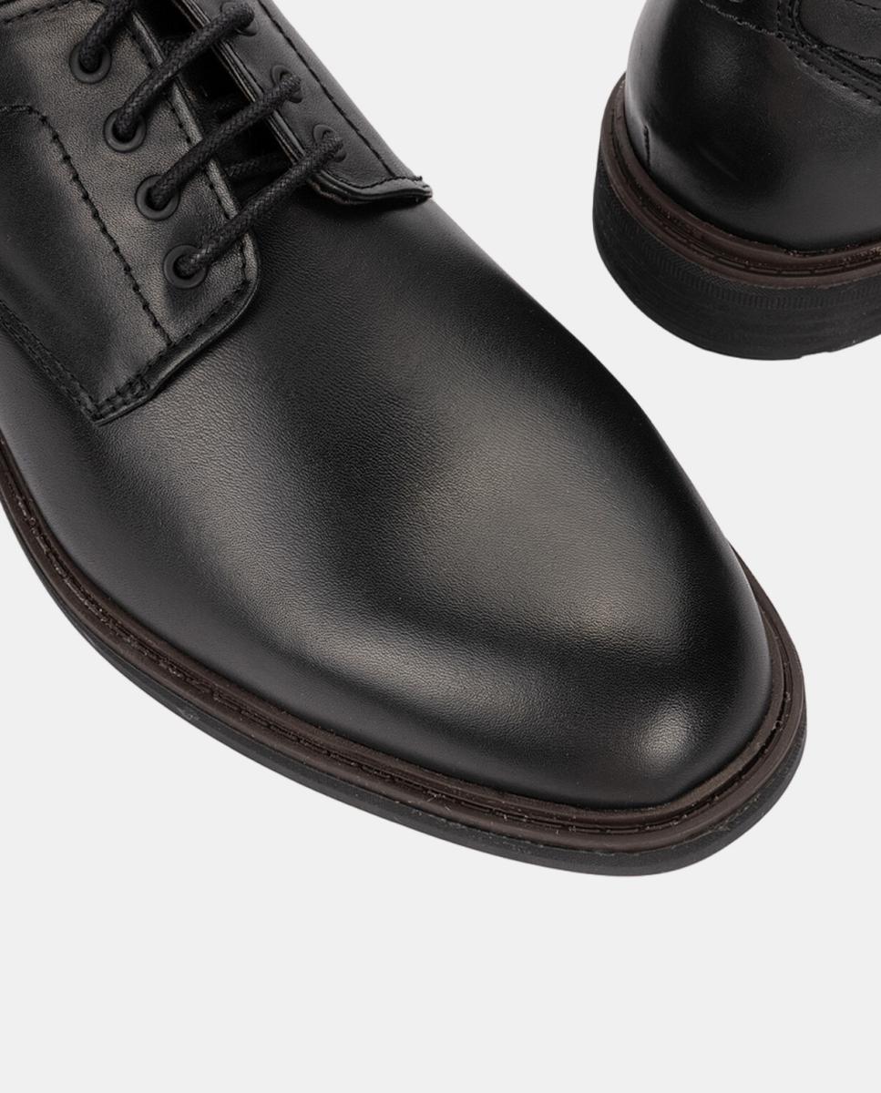 Sapatos de Atacadores em Pele com Palmilha Amovível Castanho-escuro-4