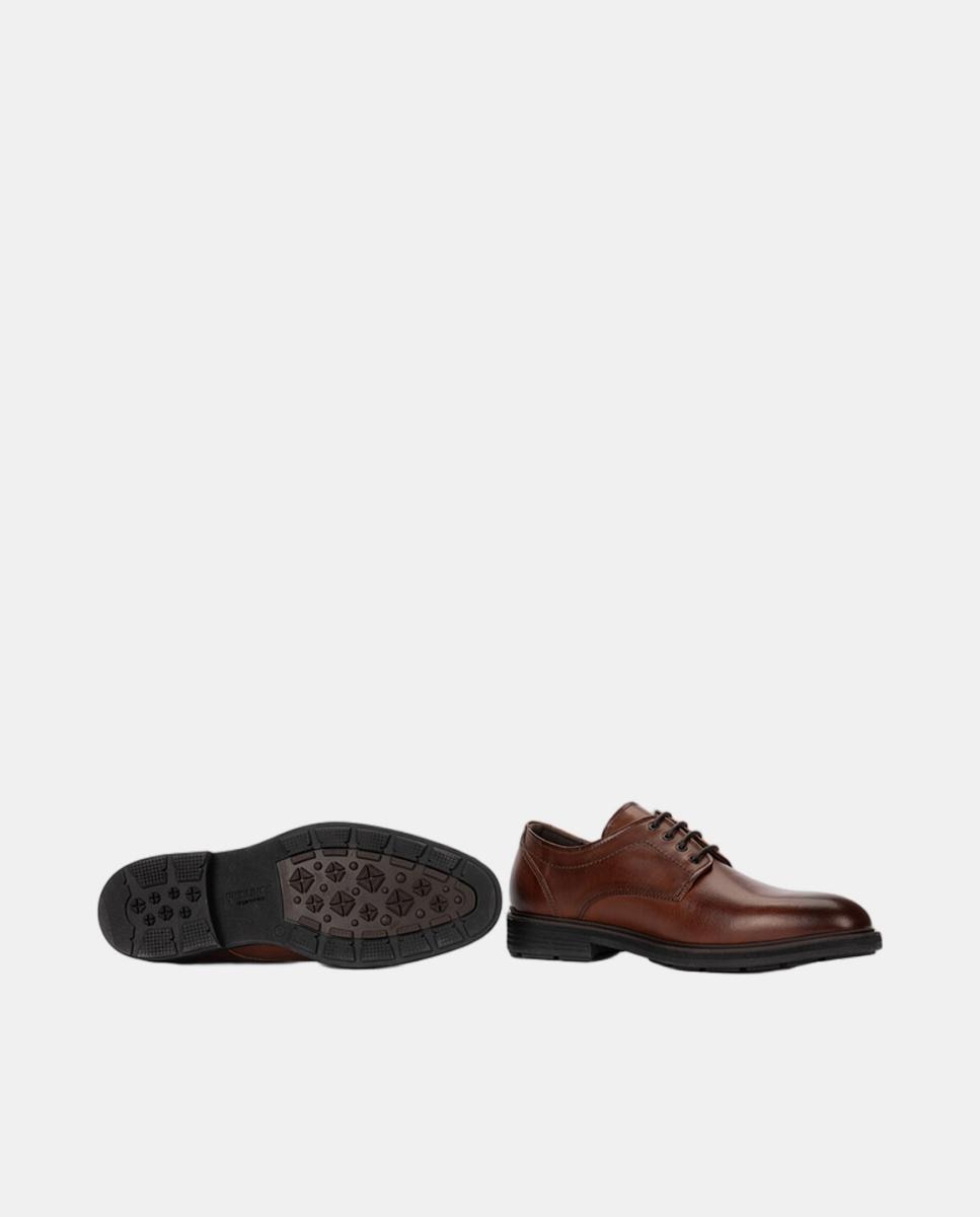 Sapatos de Atacadores em Pele com Palmilha Amovível Castanho-5