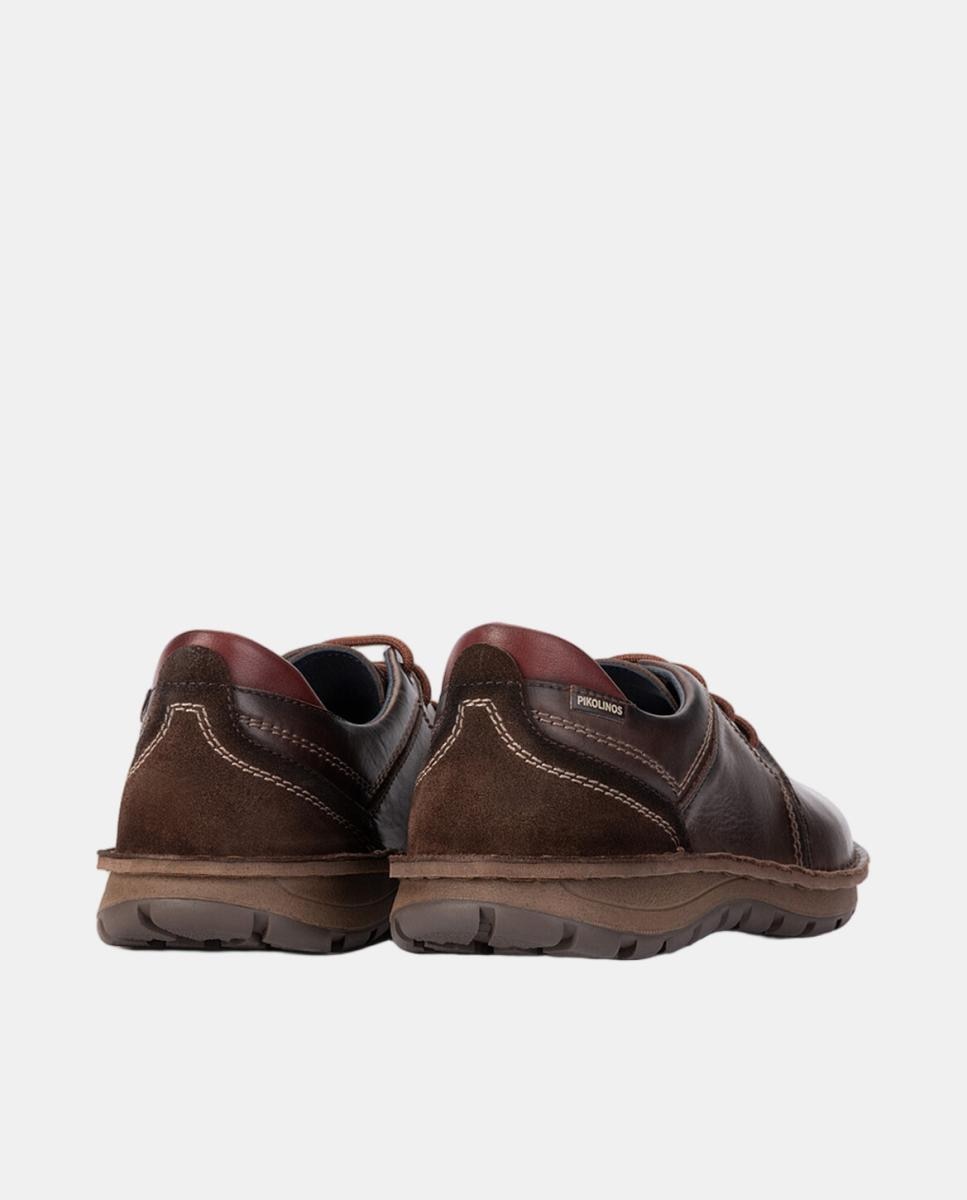 Sapatos de Atacadores em Pele com Sola Extraligeira e Palmilha Amovível Castanho-escuro-3