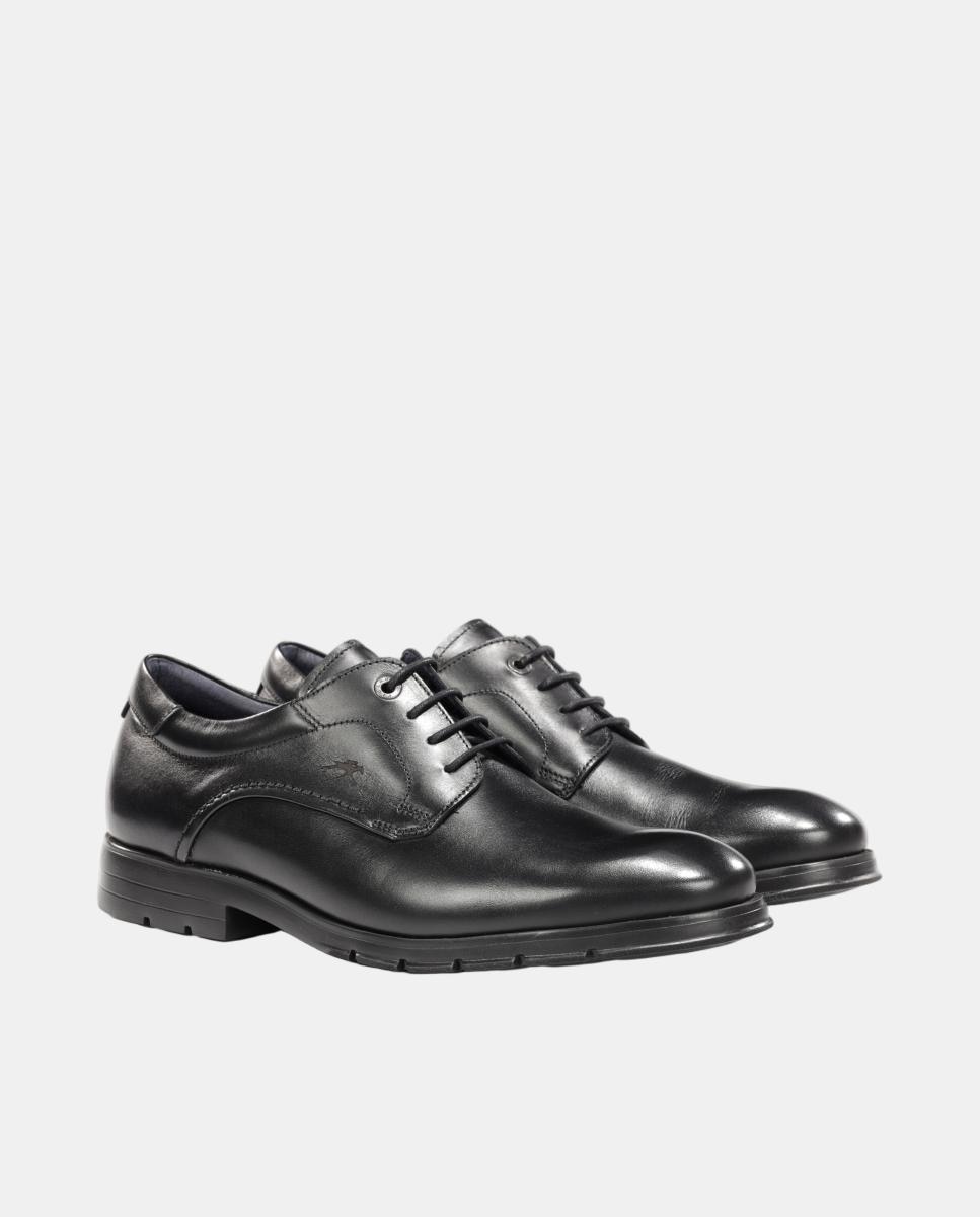 Zapato blucher de hombre en piel con cordones - Fluchos - Negro mate Negro mate-2