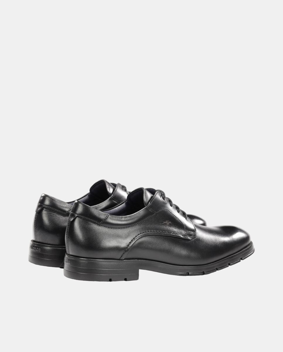 Zapato blucher de hombre en piel con cordones - Fluchos - Negro mate Negro mate-3