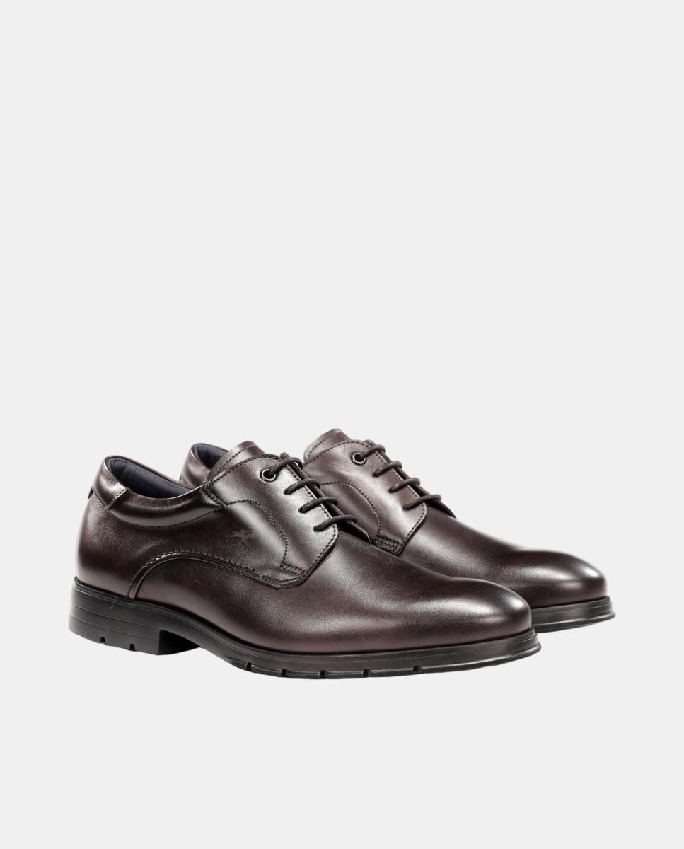 Zapato blucher de hombre en piel con cordones - Fluchos - Marrón oscuro Marrón oscuro-2
