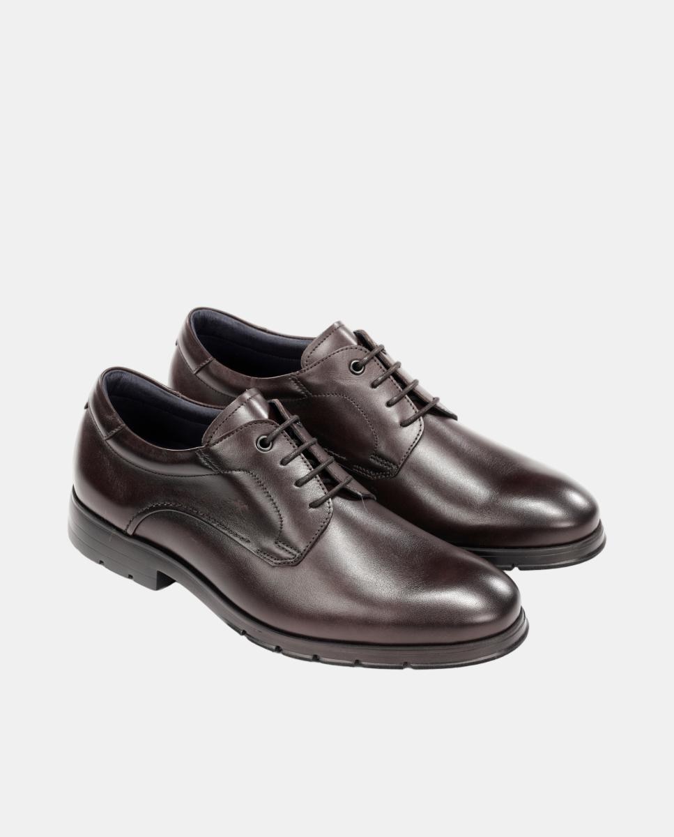 Zapato blucher de hombre en piel con cordones - Fluchos - Marrón oscuro Marrón oscuro-4