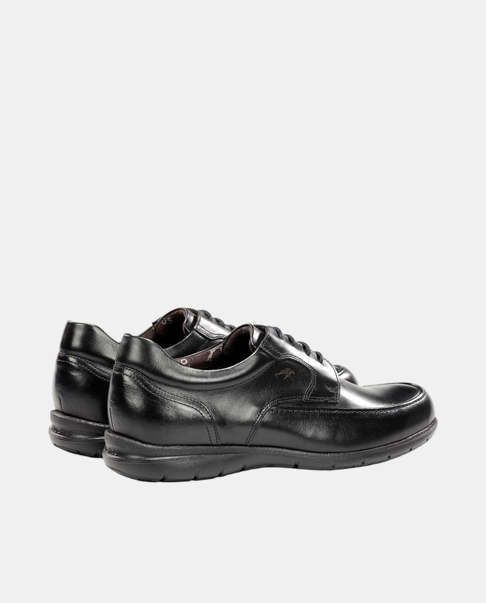 Sapatos Blucher em Pele com Atacadores Preto mate-3