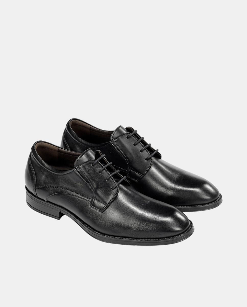 Bluchers em Pele com Sola Ligeira Preto-4