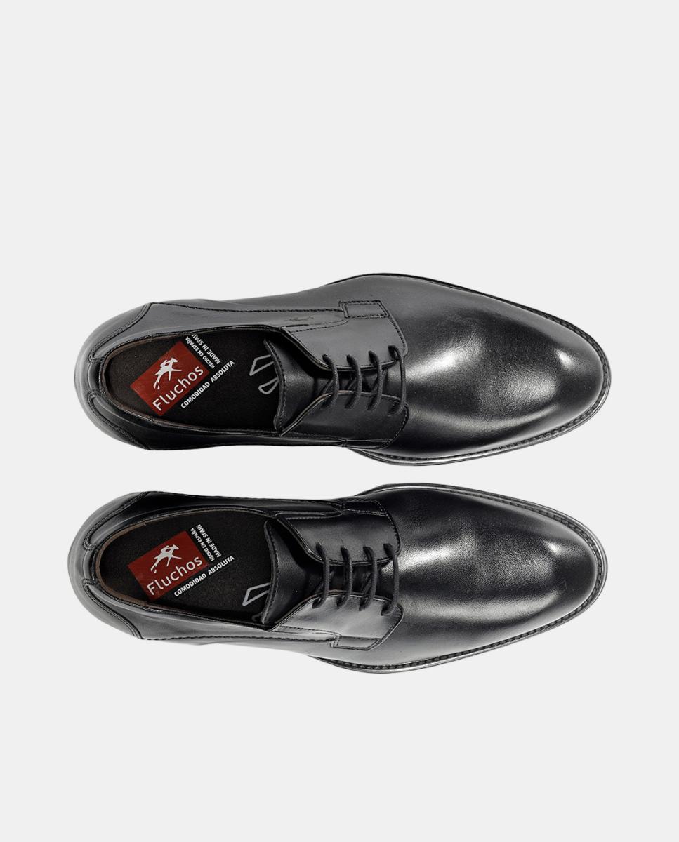 Bluchers em Pele com Sola Ligeira Preto-5