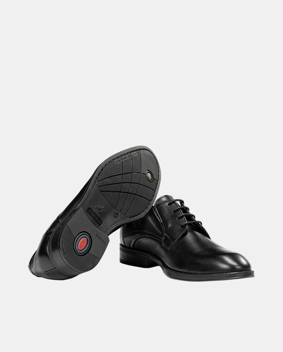 Bluchers em Pele com Sola Ligeira Preto-6