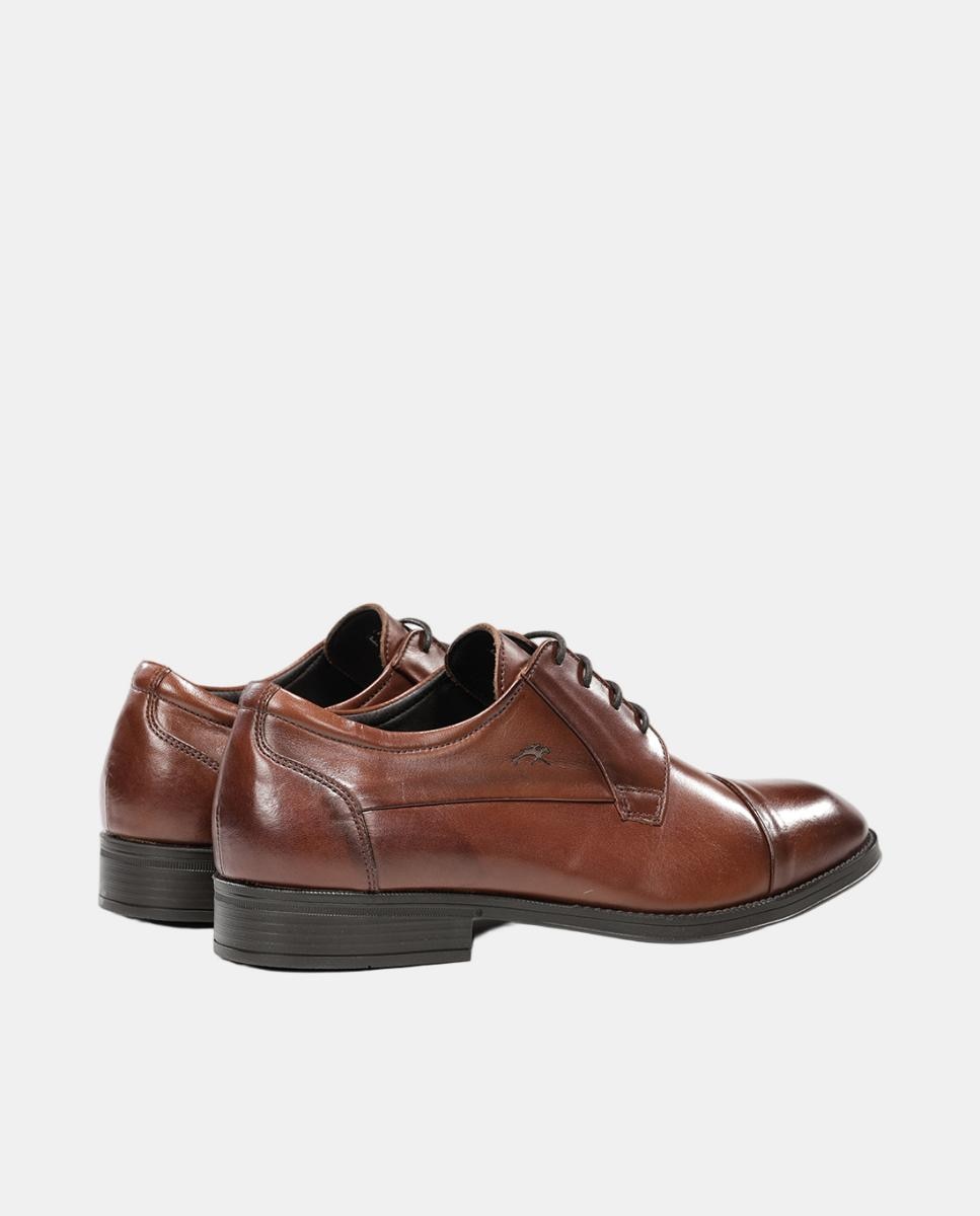 Bluchers em Pele com Sola Ligeira Castanho Suave-3