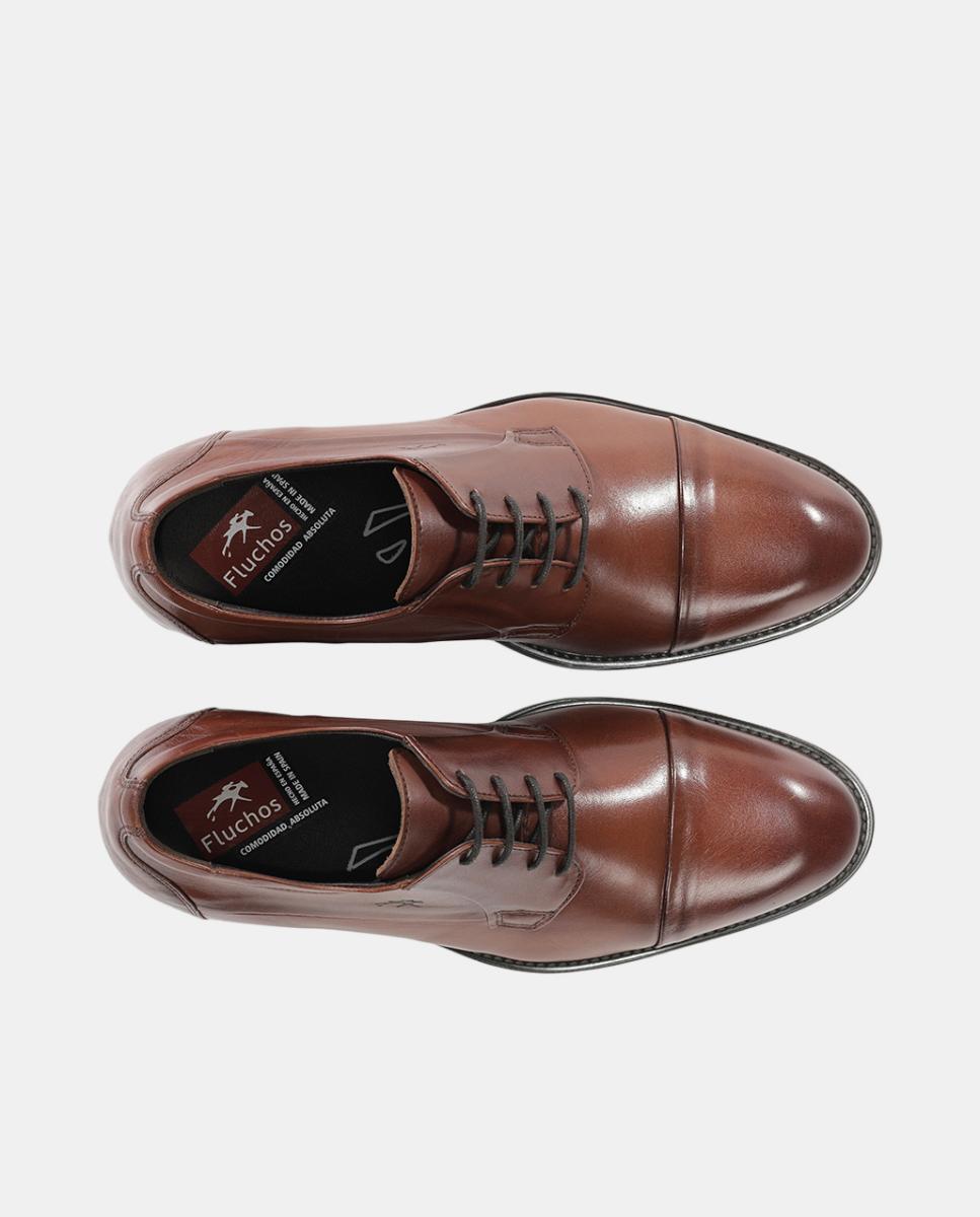 Bluchers em Pele com Sola Ligeira Castanho Suave-5