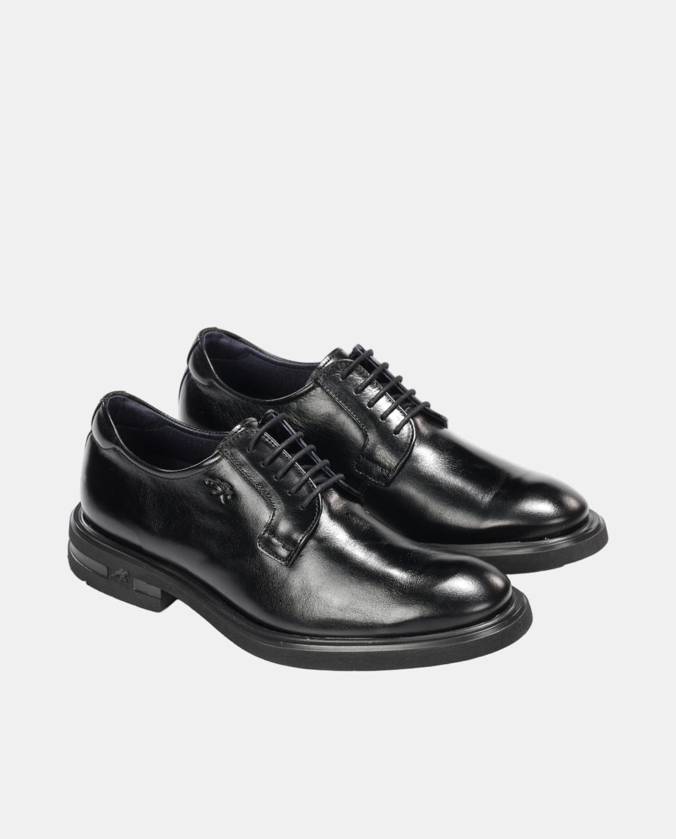Blucher de hombre en piel con suela ligera - Fluchos - Negro Negro-4