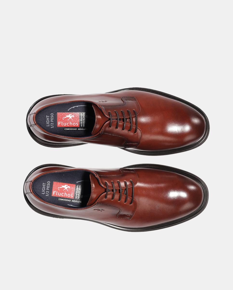 Blucher de hombre en piel con suela ligera - Fluchos - Cuero Cuero-5