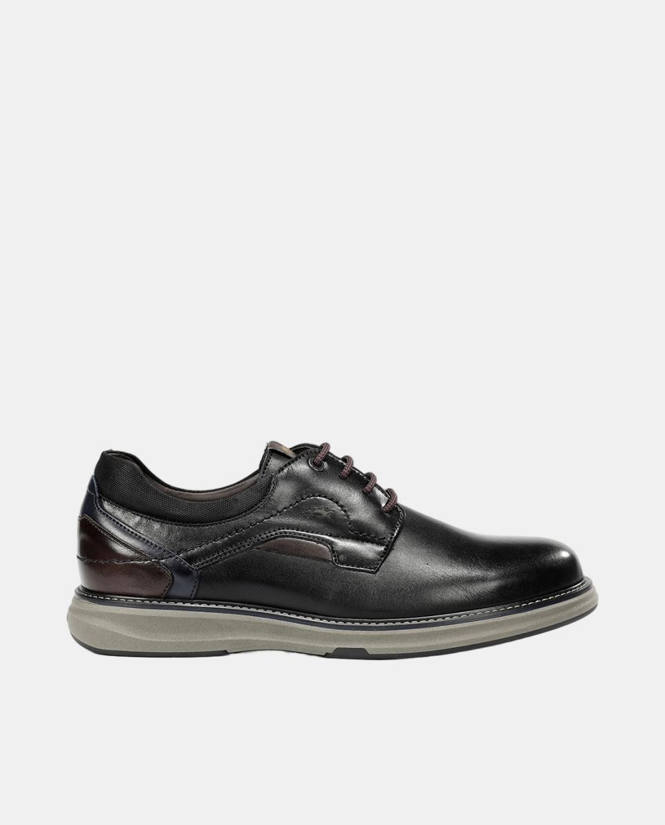 Blucher de hombre en piel con cordones - Fluchos - Negro Negro-1