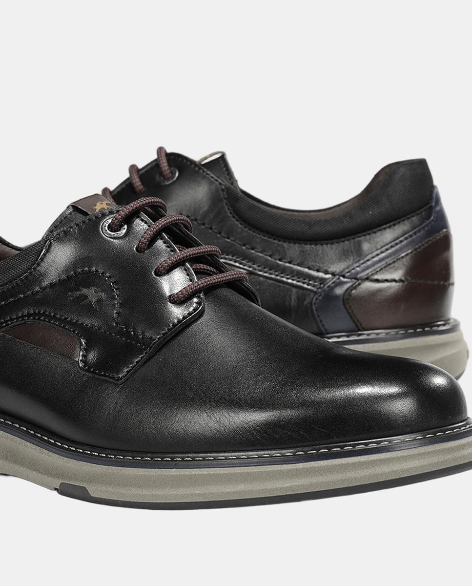 Blucher de hombre en piel con cordones - Fluchos - Negro Negro-7