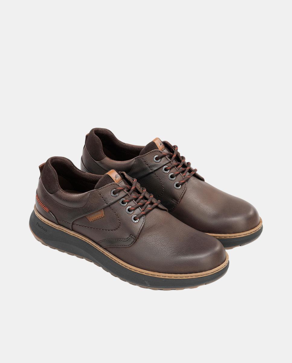 Bluchers em Pele com Atacadores Castanho-chocolate-4