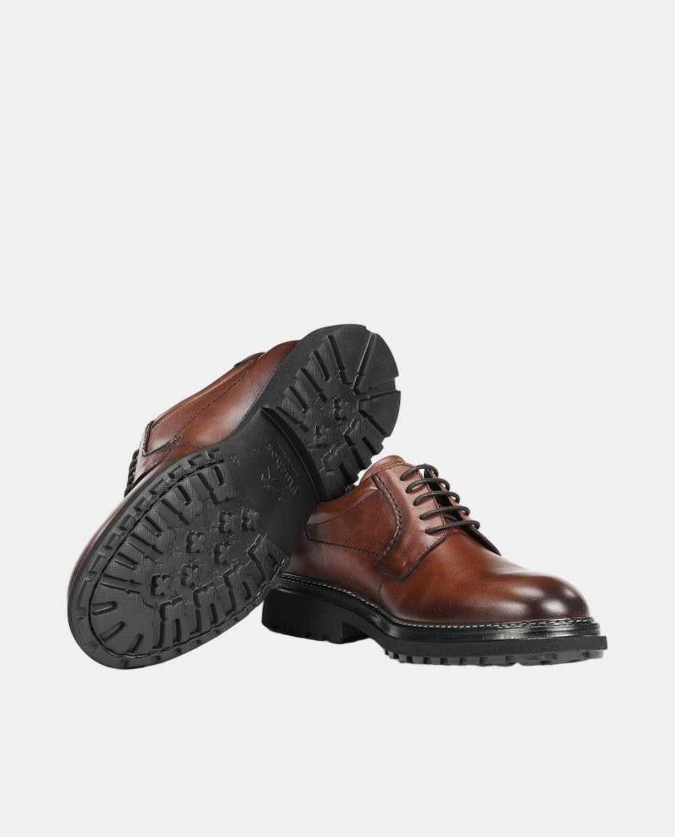 Bluchers em Pele com Sola Ligeira Couro-4