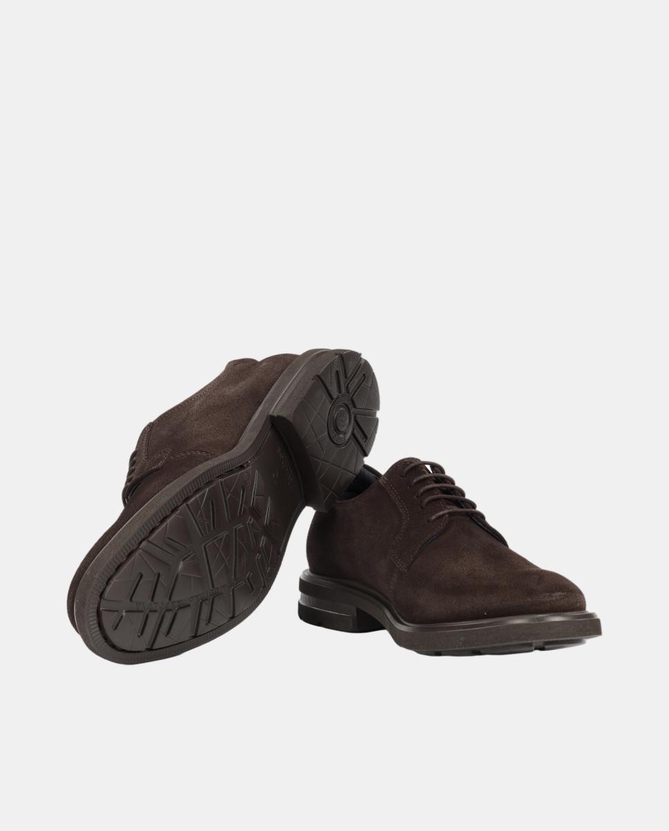 Bluchers em Pele com Sola Ligeira Castanho-chocolate-4