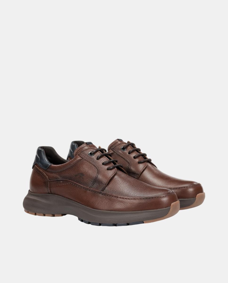 Bluchers em Pele com Membrana Impermeável Castanho-claro-2