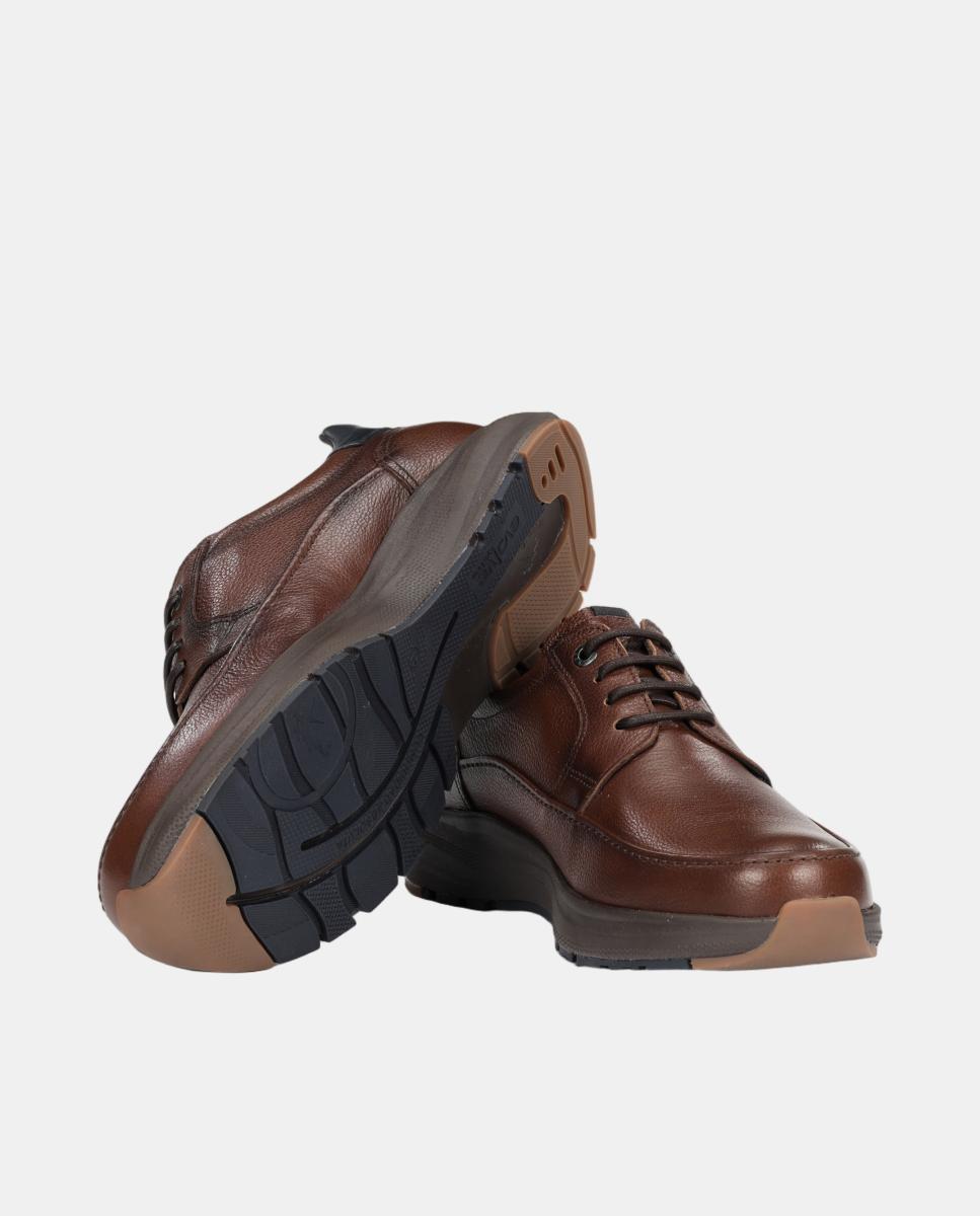 Bluchers em Pele com Membrana Impermeável Castanho-claro-4