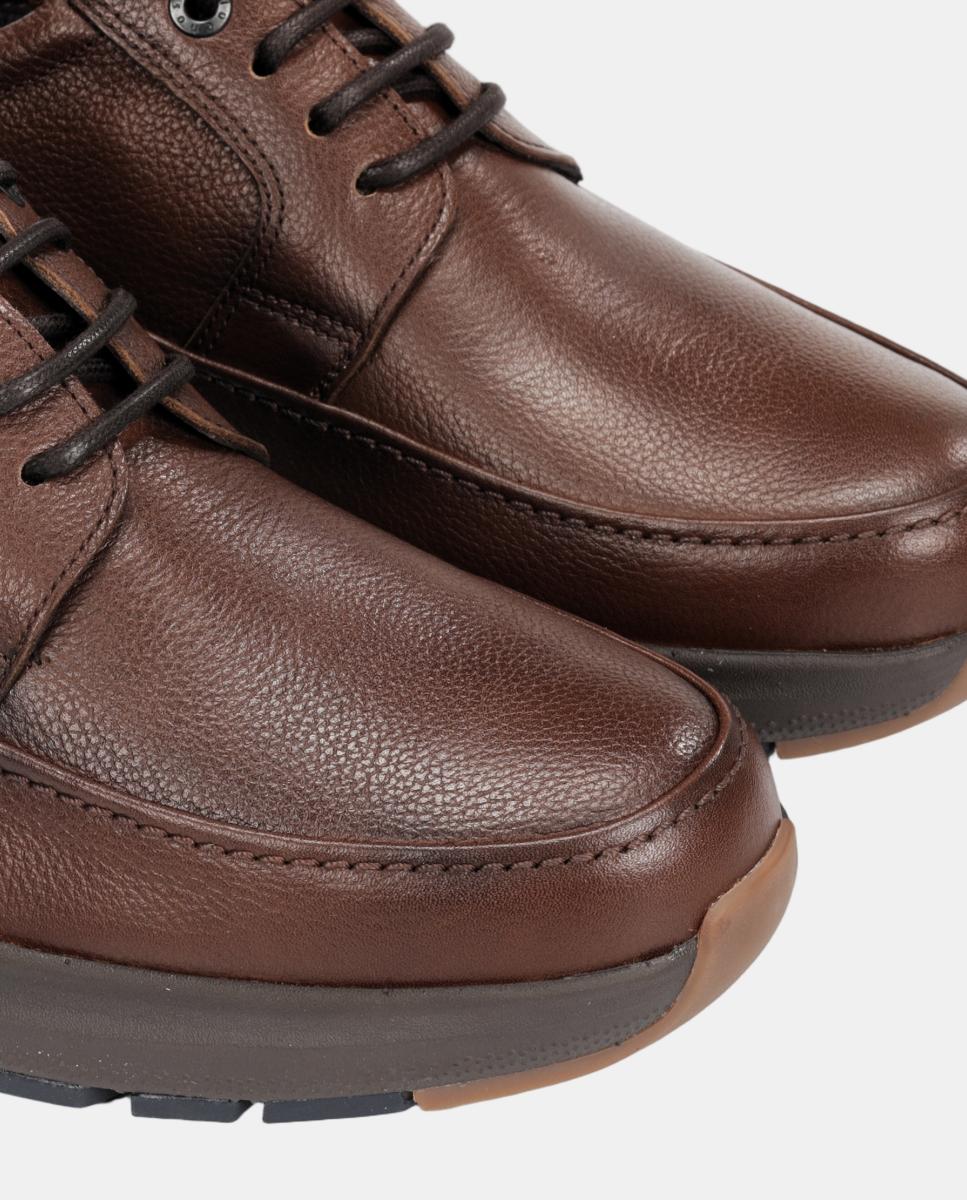 Bluchers em Pele com Membrana Impermeável Castanho-claro-6