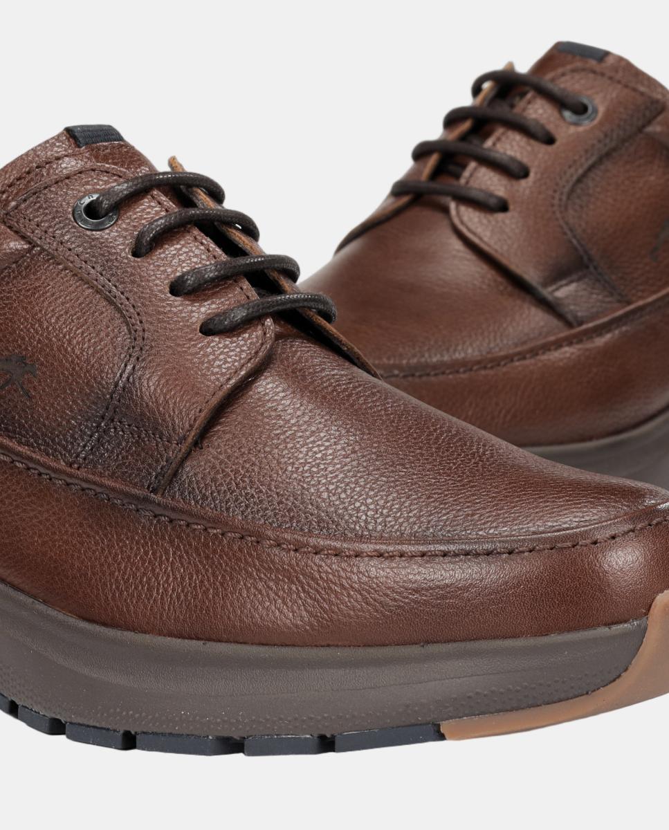 Bluchers em Pele com Membrana Impermeável Castanho-claro-7