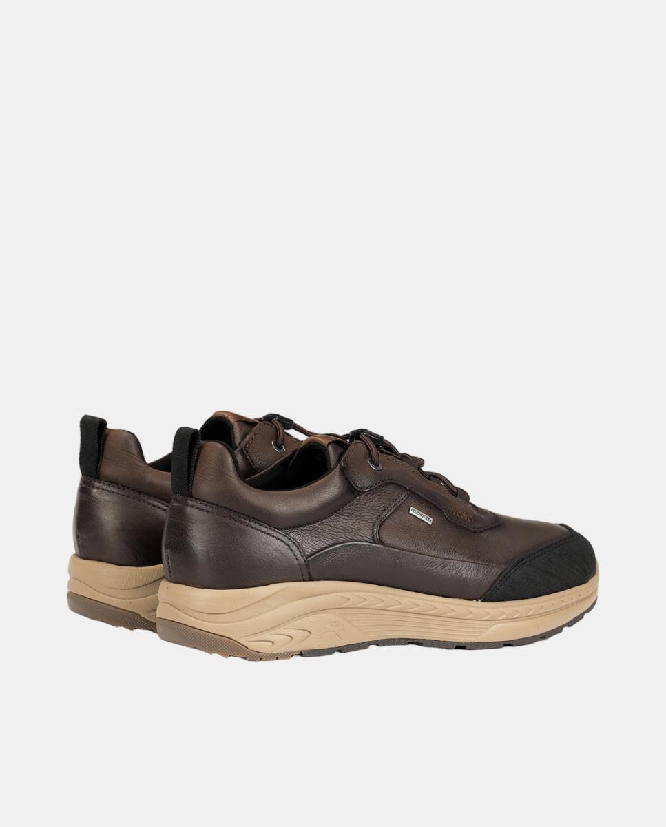 Sapatos Desportivos em Pele com Forro Impermeável Castanho-3