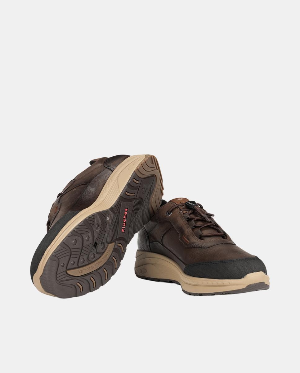 Sapatos Desportivos em Pele com Forro Impermeável Castanho-4