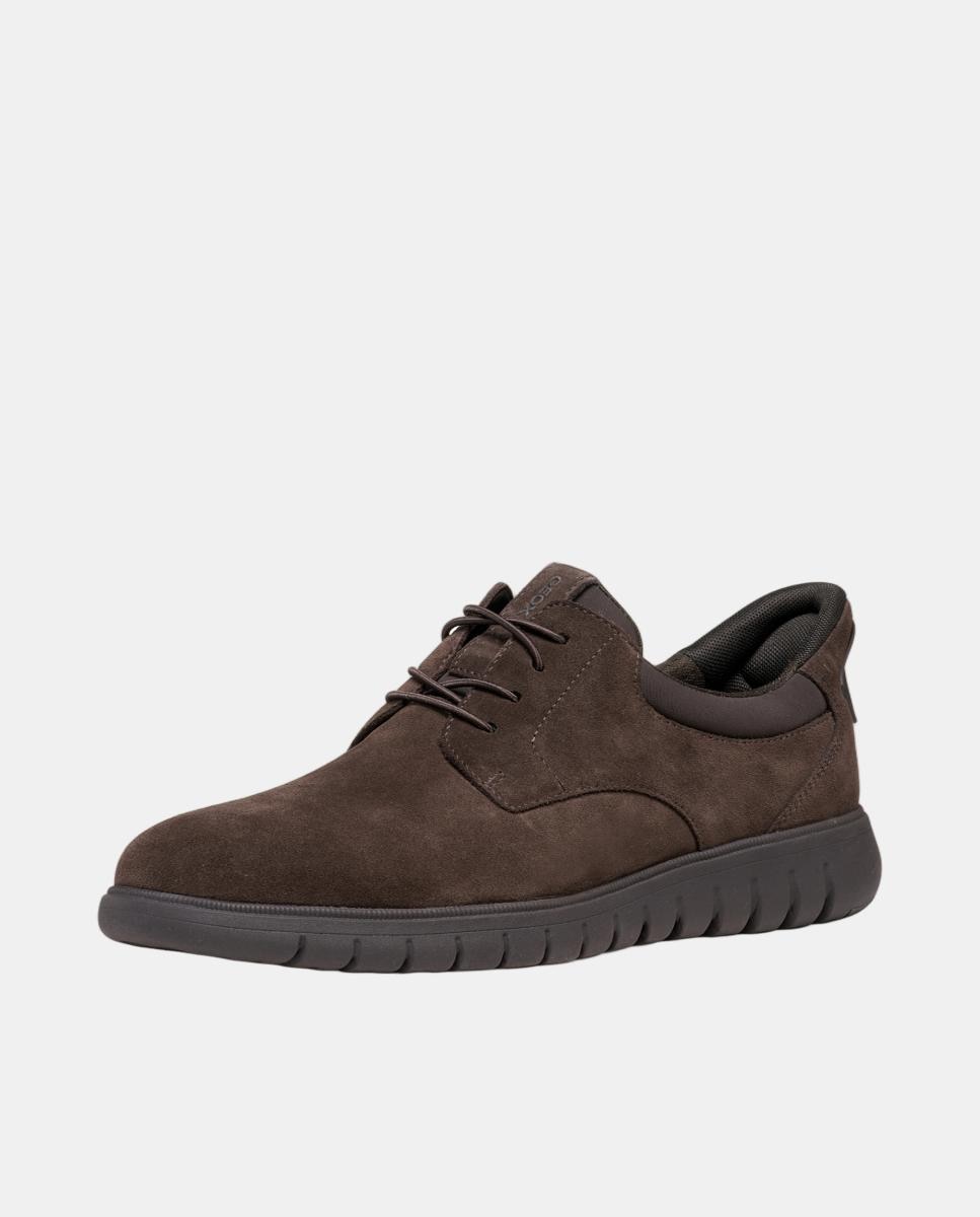 Zapatos de cordones de caballero con calce fast-in - Geox - Marrón chocolate Marrón chocolate-2