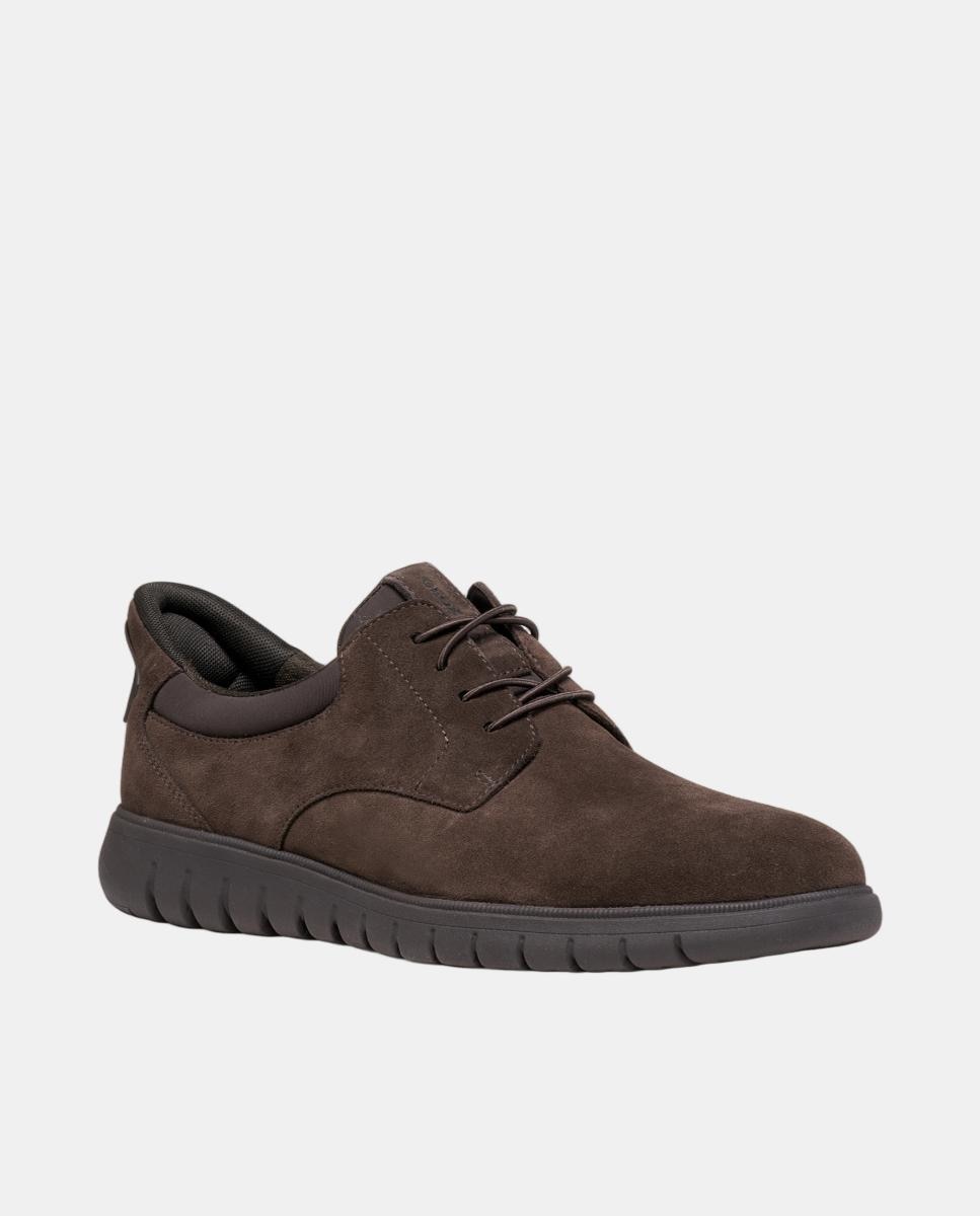 Zapatos de cordones de caballero con calce fast-in - Geox - Marrón chocolate Marrón chocolate-5