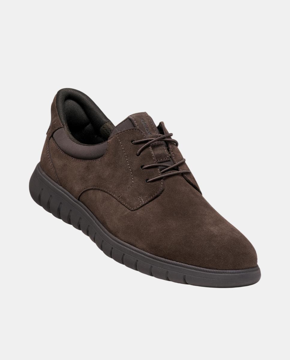 Zapatos de cordones de caballero con calce fast-in - Geox - Marrón chocolate Marrón chocolate-7