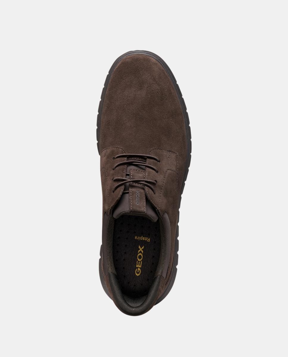 Zapatos de cordones de caballero con calce fast-in - Geox - Marrón chocolate Marrón chocolate-8