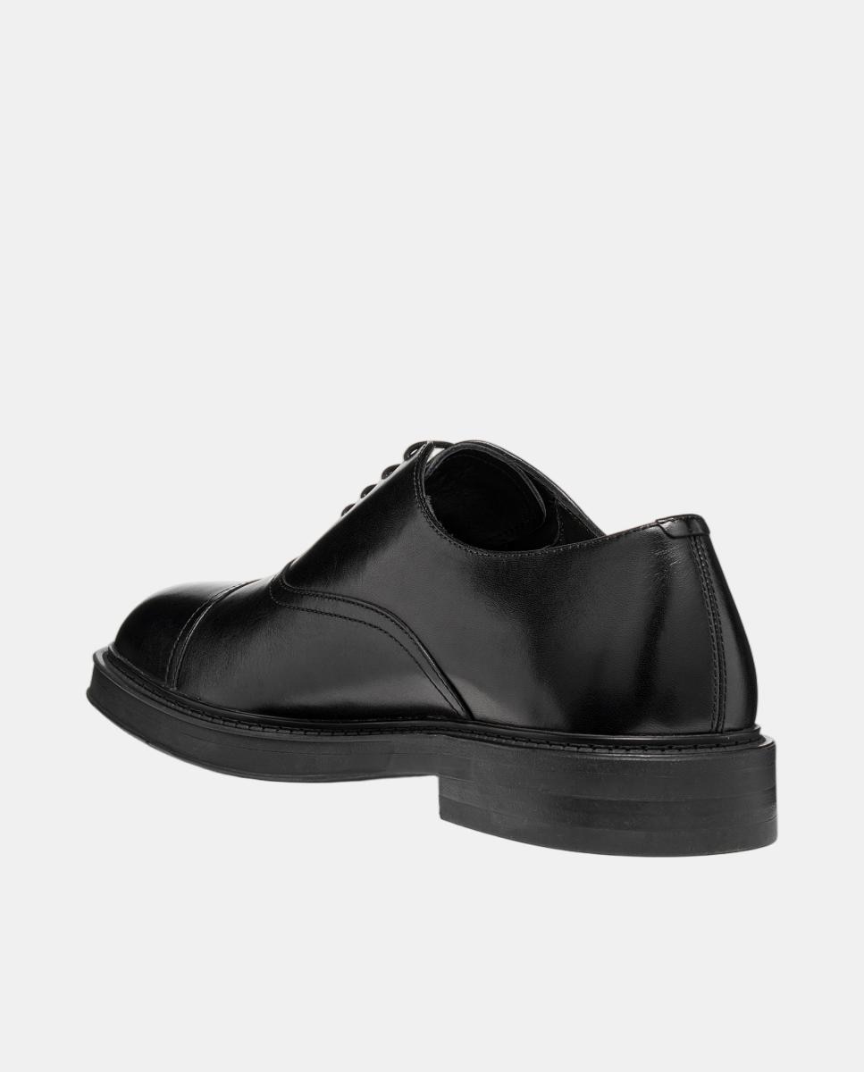 Sapatos Oxford em Pele Lisa Preto-4