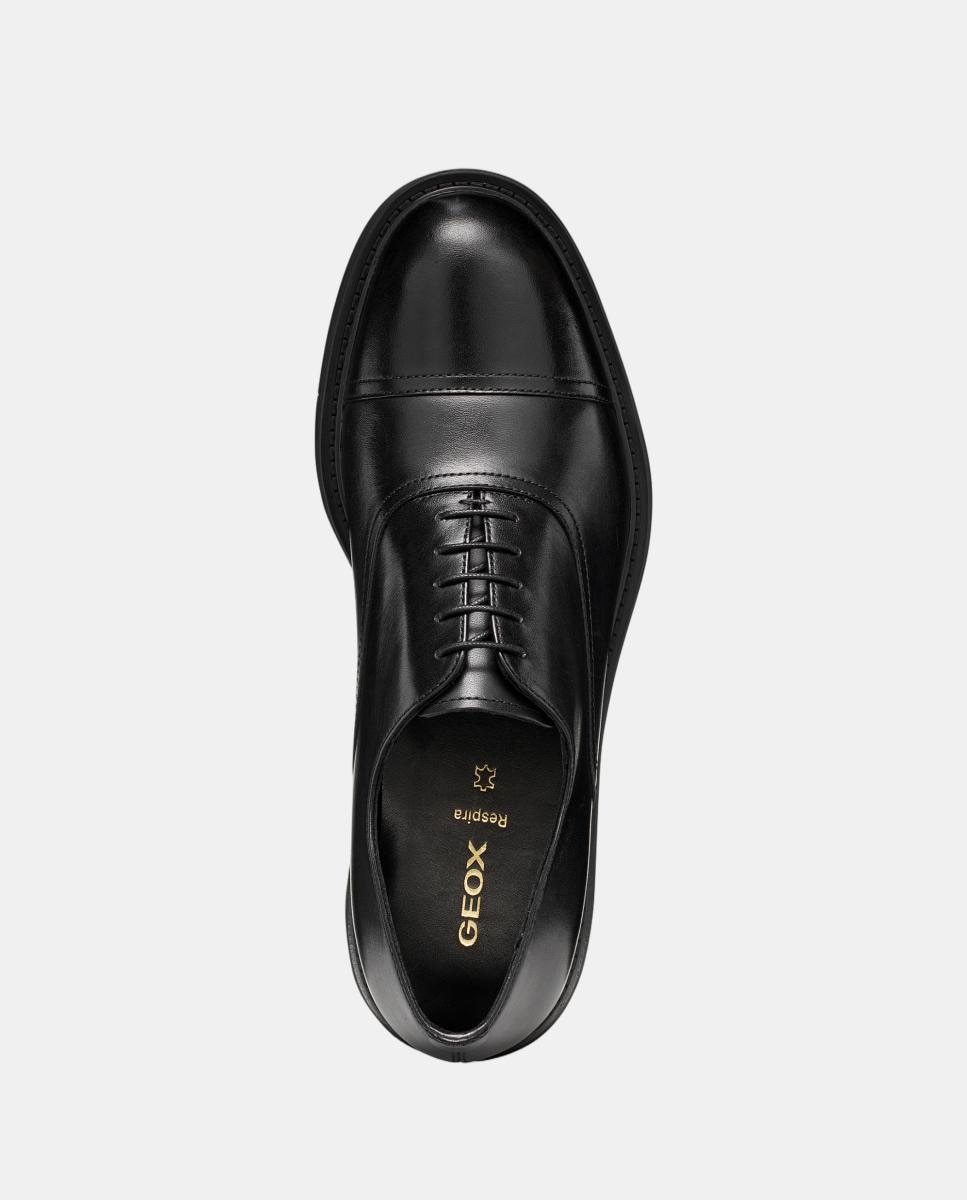 Sapatos Oxford em Pele Lisa Preto-6