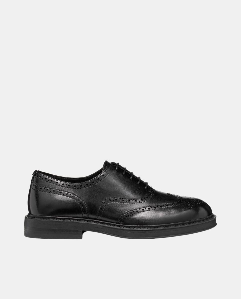 Imagen 0 de Zapato Brogue de caballero en piel lisa Negro