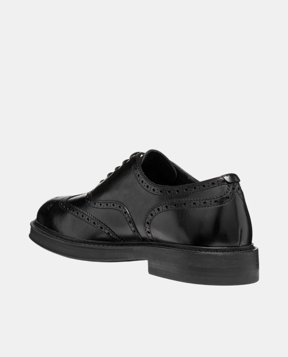 Zapato Brogue de caballero en piel lisa - Geox - Negro Negro-4