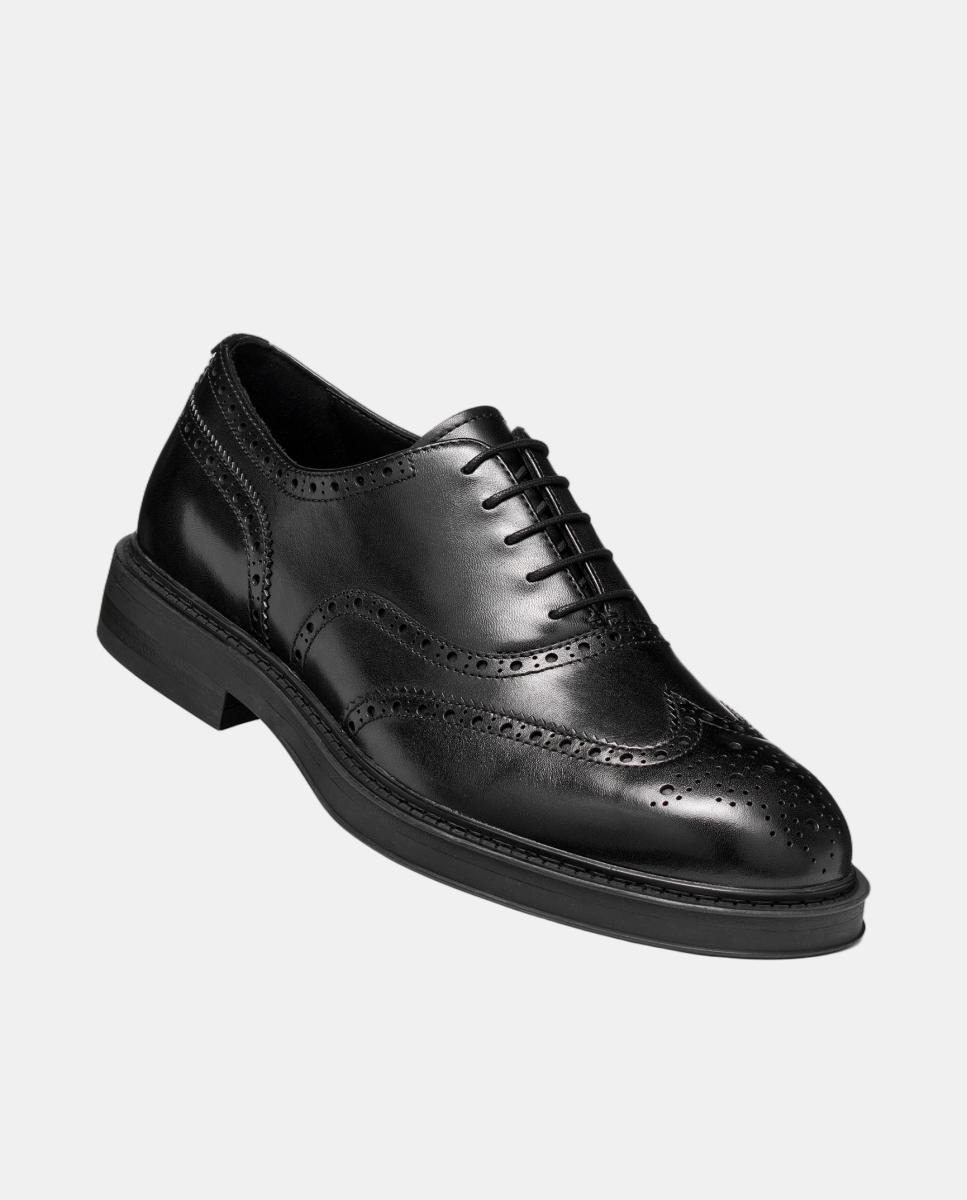 Zapato Brogue de caballero en piel lisa - Geox - Negro Negro-5