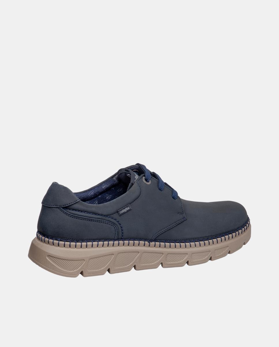 Zapato de cordones de hombre en piel - Callaghan - Azul marino Azul marino-3