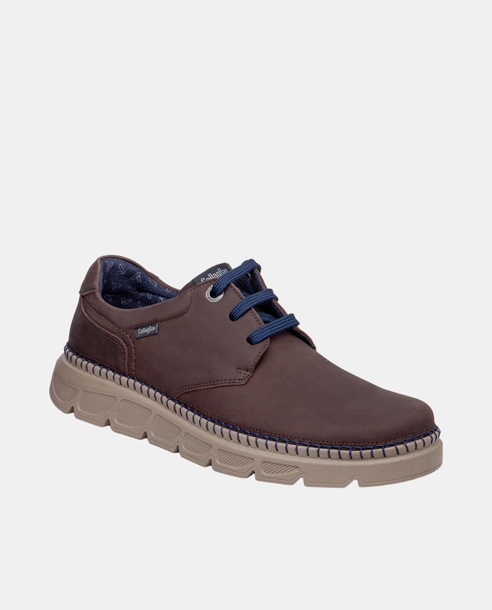 Imagen 2 de Zapato de cordones de hombre en piel - Callaghan - Marrón Marrón