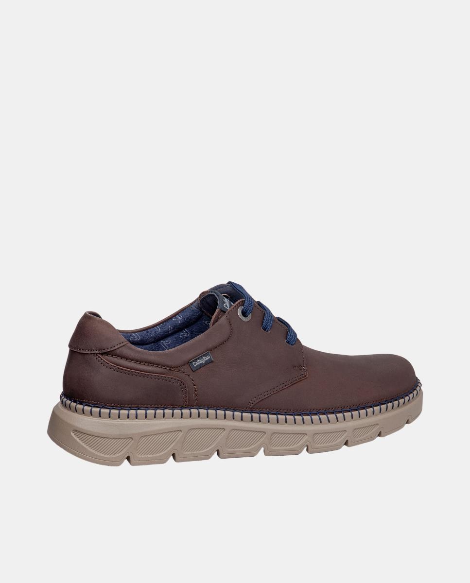 Imagen 3 de Zapato de cordones de hombre en piel - Callaghan - Marrón Marrón